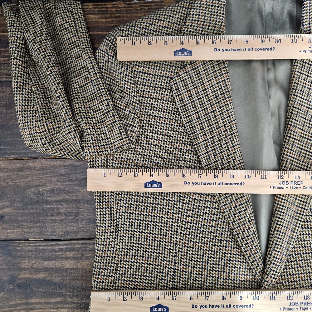 Coorbin Men's Sport Coat Blazer Two Button Houndstooth multi-color wool 42S - Picture 2 of 13